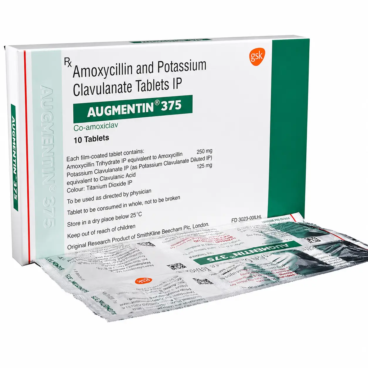Augmentin 375 mg (Amoxicillin/Clavulanate)