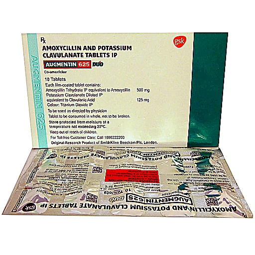 Augmentin 625 mg (Amoxicillin/Clavulanate)